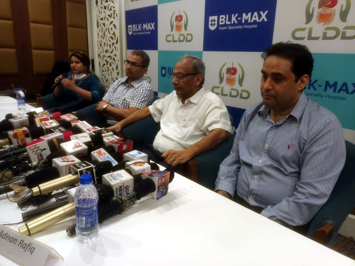 HoD, BLK-Max Institute for Digestive & Liver Diseases, Dr Ajay Kumar addressing media persons on the launch of Gastro & Liver Clinic at CLDD Jammu.