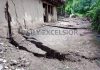 Fissures on earth after landsliding and sinking of land in Bassa village of Reasi. -Excelsior/Romesh Mengi
