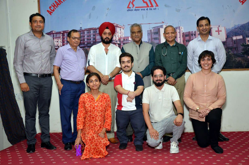 Faculty members of ASCOMS & Hospital along with others posing for a group photograph in Jammu on Wednesday.