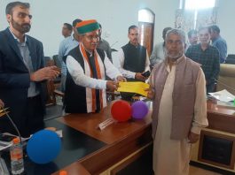 Union MoS Parlimentary Affairs and Culture during a visit to Anantnag.