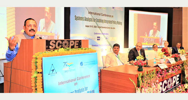 Union Minister Dr Jitendra Singh delivering inaugural address at the 3-day International Conference on 