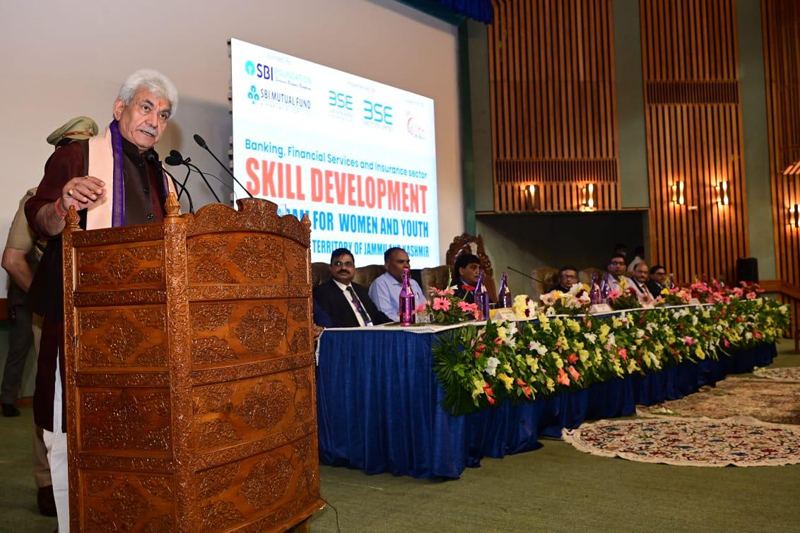 LG Manoj Sinha speaking after launching 2nd phase of Skill Development Training Prog.