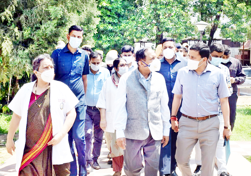 Advisor R R Bhatnagar during visit to Kathua.