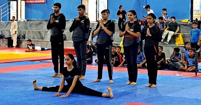 Participants during District Udhampur Pencak Silat Championship at Udhampur.