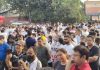 People participating in Walkathon in Jammu on Thursday.