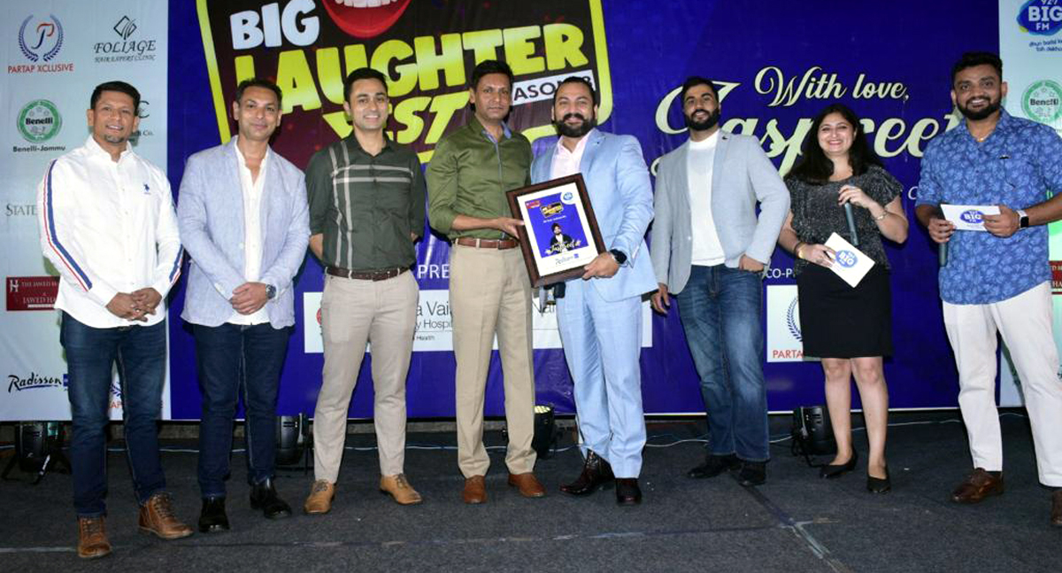 Dignitaries at 3rd season of 'Big Laughter Fest' at Hotel Radisson Blu in Jammu.