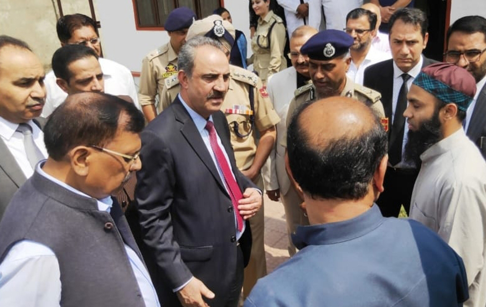Justice Ali Mohd Magrey during visit to Central Jail Srinagar on Saturday.