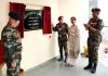 Major General Neeraj Gosain and others inaugurating newly constructed building of APS Jammu Cantonment on Thursday.
