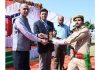 Comm Secy Forest, Sanjeev Verma along with PCCF Dr Mohit Gera presenting award to a trainee.