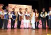 Smily from Jammu receiving degree and medal from Rajendra Vishwanath Arlekar, Governor of Himachal Pradesh.