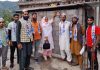 AAP volunteers during visit to village Kilshay along LoC in Bandipora district.