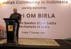 LS Speaker Om Birla addressing at 8th Summit of Speakers of G-20 Parliaments in Jakarta.