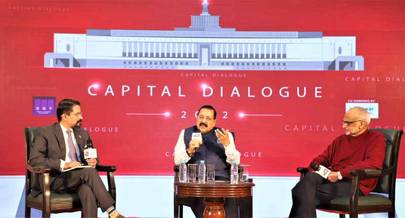 Union Minister Dr Jitendra speaking at the “Capital Dialogue” programme of national channel, News-X TV at New Delhi.