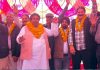 JKPCC working president Raman Bhalla during meeting in Gangyal area of Jammu on Sunday.