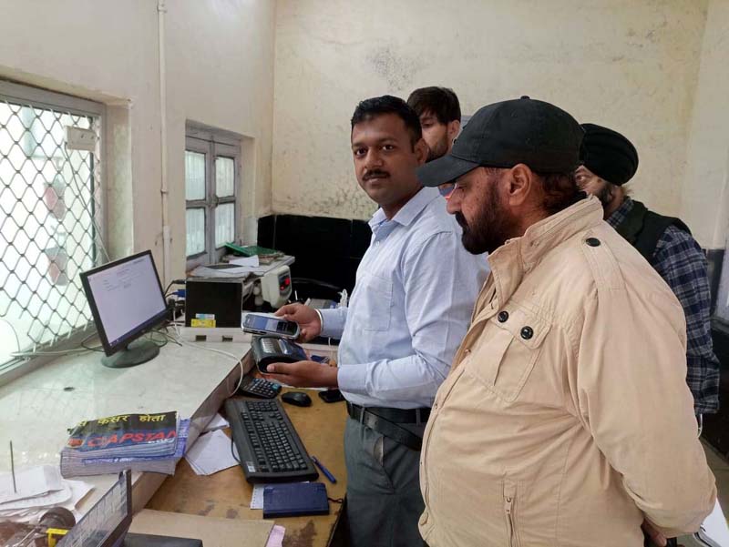 Director Jammu Railway Station inspecting parcel office on Monday.