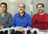 EDA Jammu province office bearers during a press conference at Jammu on Friday.