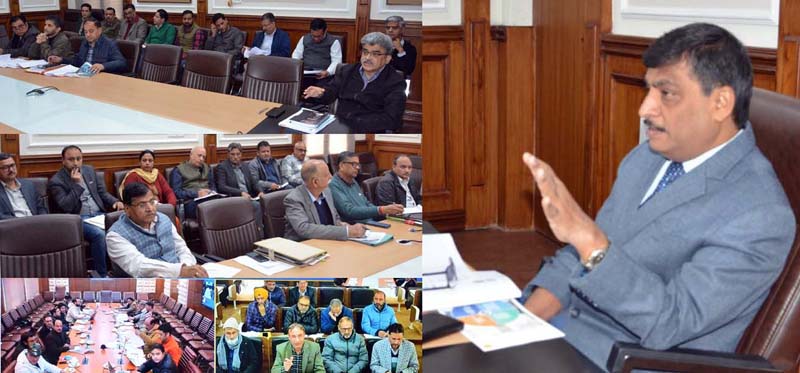 CS, Dr Arun Kumar Mehta chairing a meeting in Jammu.