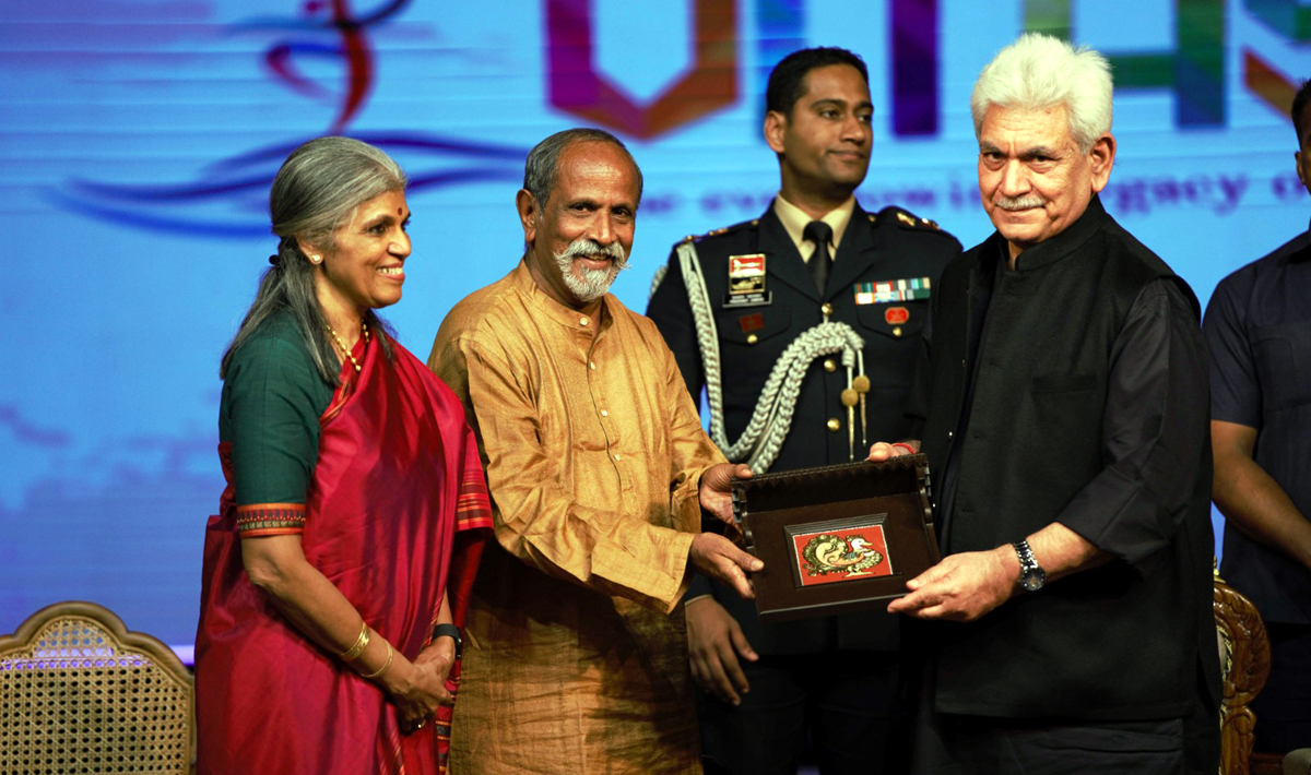 LG Manoj Sinha during a function in Chennai on Saturday.