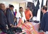 Member KVIC, Nagendra Raghuvanshi during visit to PMEGP Expo in Jammu.