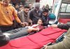 Injured students being examined by doctors in GMC Kathua on Monday. -Excelsior/Pardeep