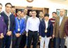 Winners posing with Police officials at APHQ Jammu on Tuesday.
