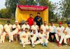 Winning team posing for a group photograph at Mohali on Monday.