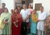 Former Dy CM, Kavinder Gupta during visit to Ward 45, Digiana on Wednesday.