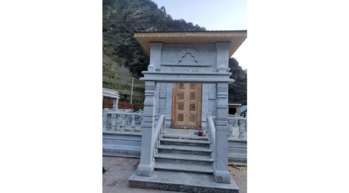 Newly constructed temple at Teetwal in Karnah area near LoC.