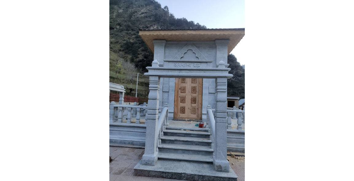 Newly constructed temple at Teetwal in Karnah area near LoC.