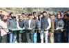 Deputy Commissioner Dr Devansh Yadav inaugurating the cricket pitch at Inderwal on Wednesday.
