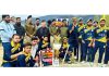 Winners posing for a group photograph along with dignitaries at Bhaderwah on Thursday. -Excelsior/Tilak Raj