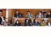 Union MoS Communication Devusinh Chauhan chairing a meeting at Udhampur.