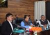 Union Minister Dr Jitendra Singh chairing a meeting at DC Office complex, Doda.