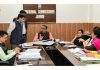 Div Com Jammu chairing a meeting on Thursday.