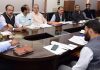 Div Com Jammu chairing a meeting on Wednesday.
