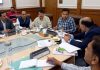 Secretary Revenue Dr Piyush Singla chairing a meeting at Jammu on Friday.