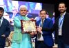 LG Manoj Sinha handing over Letter of Appreciation to top tax payers of J&K UT on Wednesday.