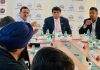 PHDCCI members during a meeting with N K Shukla, Expert Logistics and Uchit Singhal, Station Director Northern Rlys Jammu on Thursday.