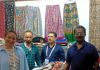 J&K traders displaying their handloom products at Textile Sourcing Fair in New Delhi.