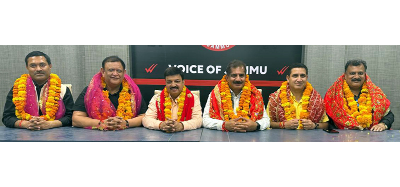 Newly elected JCCI office bearers led by Arun Gupta assuming charge on Sunday.