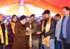 DDC chairperson Pooja Thakur along with DC Kishtwar lighting the ceremonial lamp.