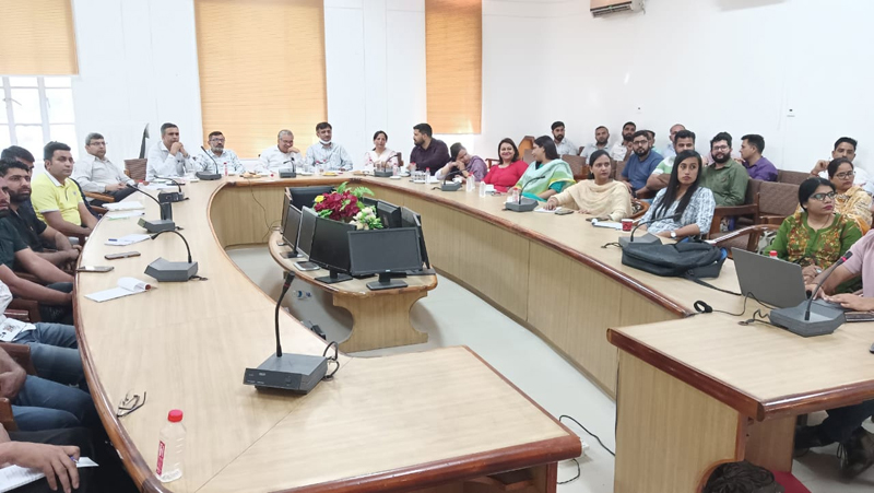 Registrars, Sub-Registrars and field functionaries of Registration Department during a training session at Revenue Training Institute, Gole Gujral (Jammu).