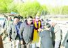 Union Minister for Rural Development and Panchayati Raj Giriraj Singh during his visit to Leh on Tuesday.