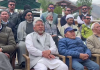 LAB and KDA leaders at a press conference in Kargil on Tuesday. -Excelsior/Basharat Ladakhi