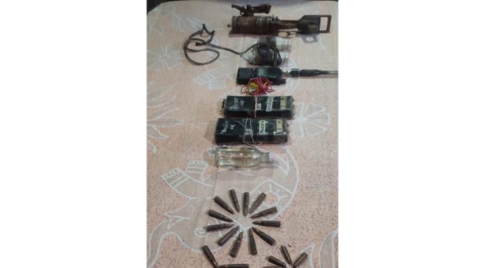 Explosives and ammunition recovered in Ramban on Monday.