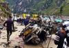 Mingled remains of a vehicle after accident in Kishtwar on Wednesday. -Excelsior/Tilak Raj