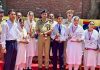 Winners posing with SSP Abdul Qayoom and other police officers at Assar on Tuesday.