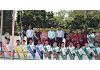 Students and dignitaries posing for a group photograph at DPS Nagbani Jammu on Friday.