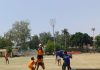 Players in action during the Championship at Green Field Gandhi Nagar Jammu on Friday.