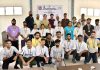 Winners of Intra District Inter-Collegiate Power-lifting Championship pose for a group photograph in Samba.